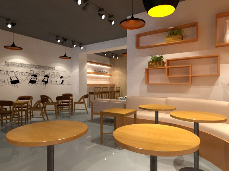 奶茶甜品店装修设计